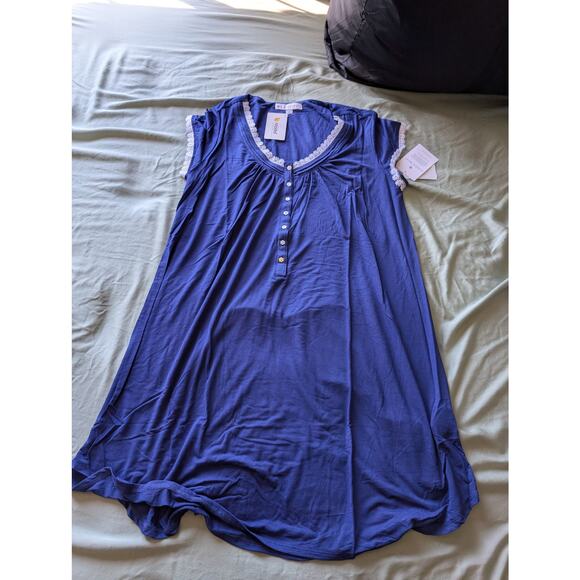 NWT Eileen West CLASSIC NAVY TENCEL™ MODAL NIGHTSHIRT - CLASSIC NAVY size M - Picture 1 of 8